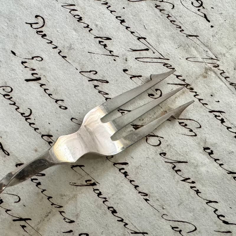 50453-珍稀19世紀末珍珠母貝叉