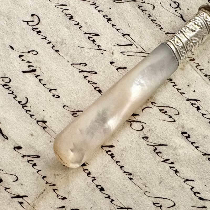 50453-珍稀19世紀末珍珠母貝叉