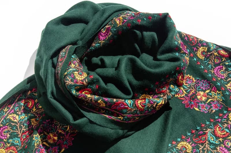 喀什米爾Cashmere/羊絨圍巾/純羊毛圍巾披巾/戒指絨披肩-刺繡花朵