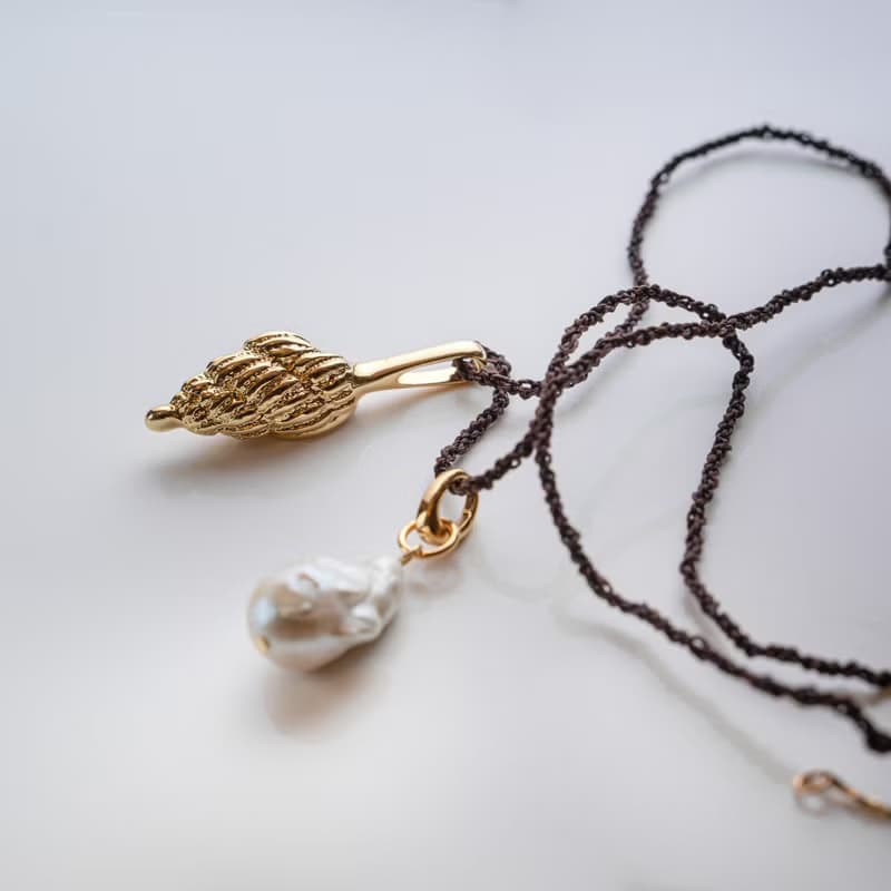 貝殼與珍珠海洋邂逅項鍊 Seashell and Pearl Necklace