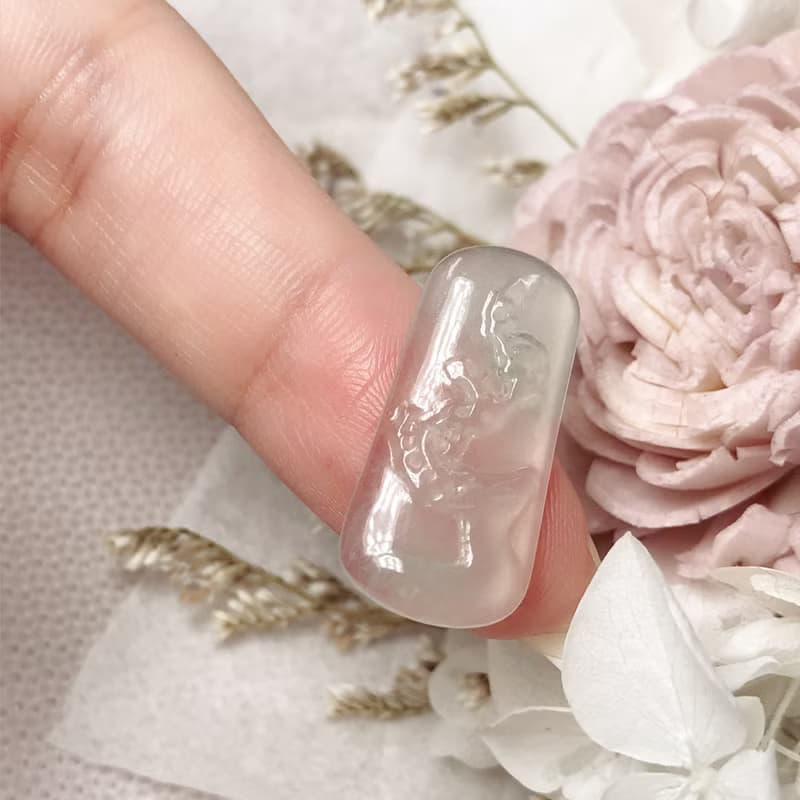 高冰種翡翠巧雕梅花牌 |天然緬甸玉翡翠A貨 | 送禮
