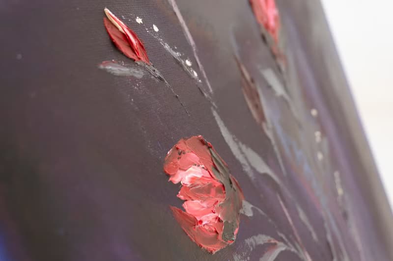 Tulips Painting Bouquet Flowers Original Art Pink Floral Wall Art Plant Artwork