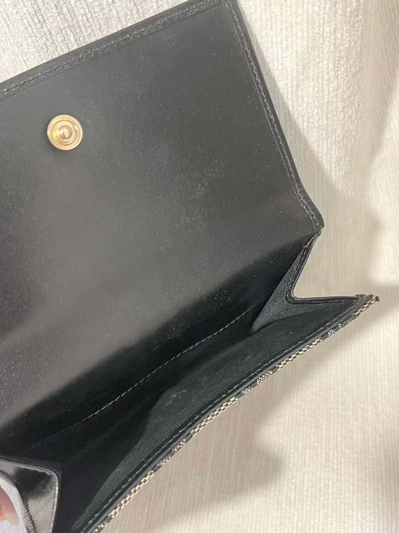 Gucci黑色老花中古錢包短夾 連散子包位置 日本中古二手Vintage