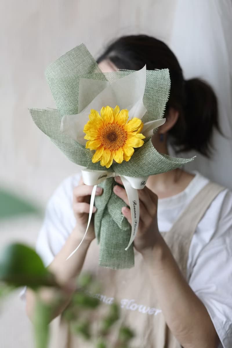 寫給你的晴天 單朵向日葵永生花束