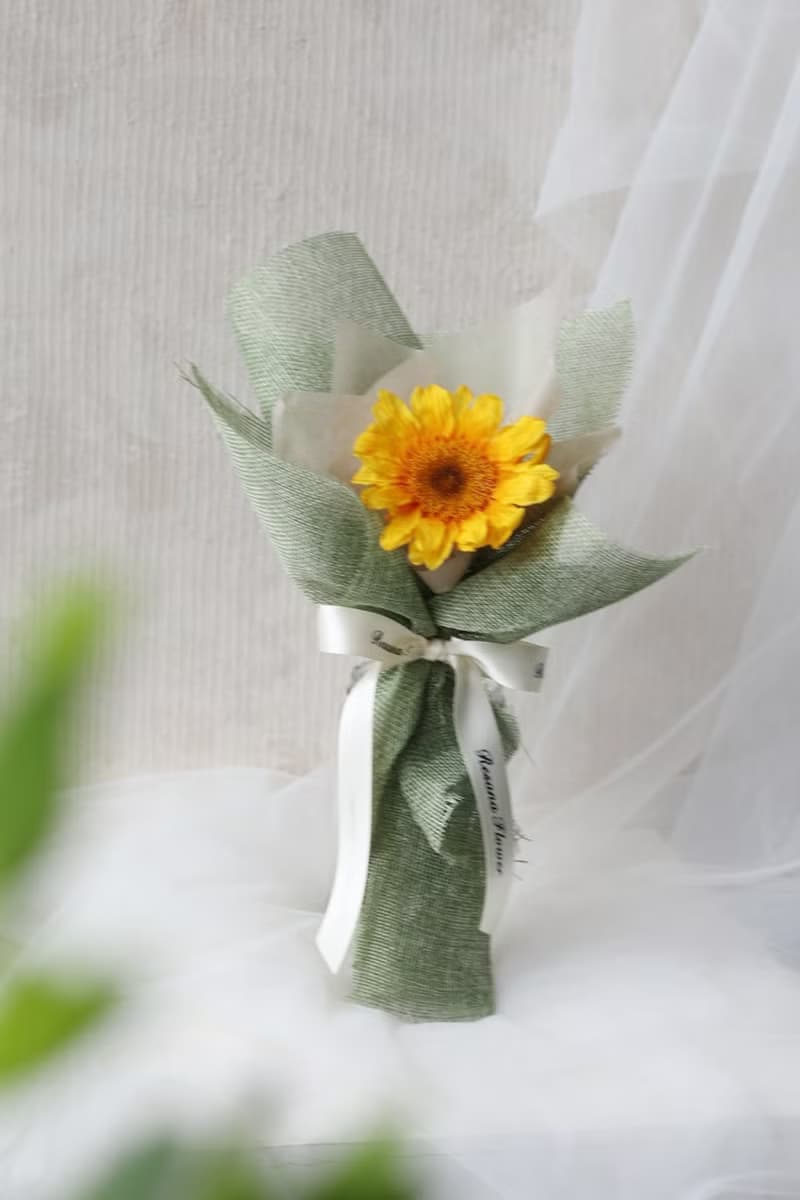 寫給你的晴天 單朵向日葵永生花束