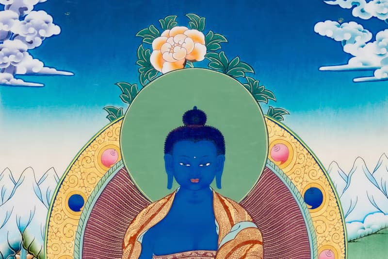 手繪藥師佛唐卡 | 西藏藝術  促進療癒與長壽