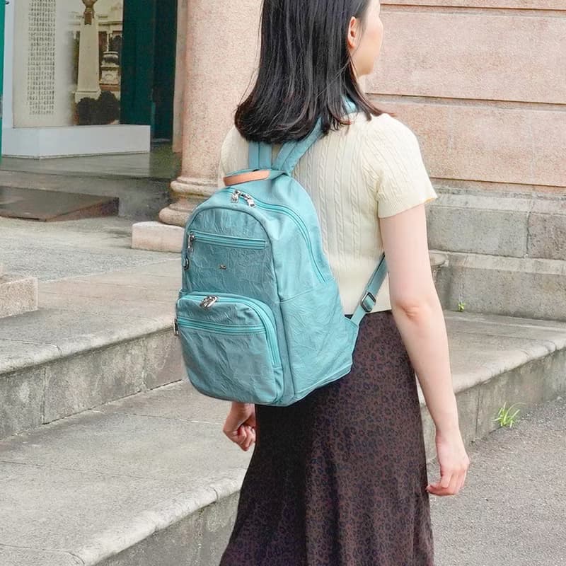 (蒂芬妮藍)必buy輕盈紙感旅行後背包33531