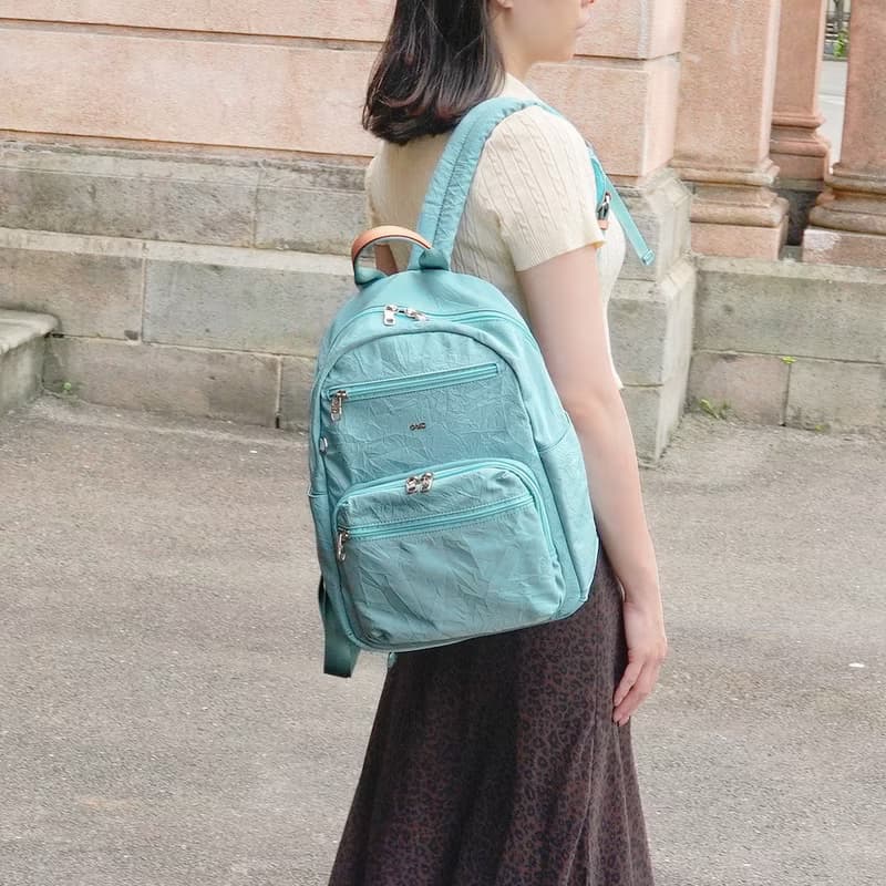 (蒂芬妮藍)必buy輕盈紙感旅行後背包33531