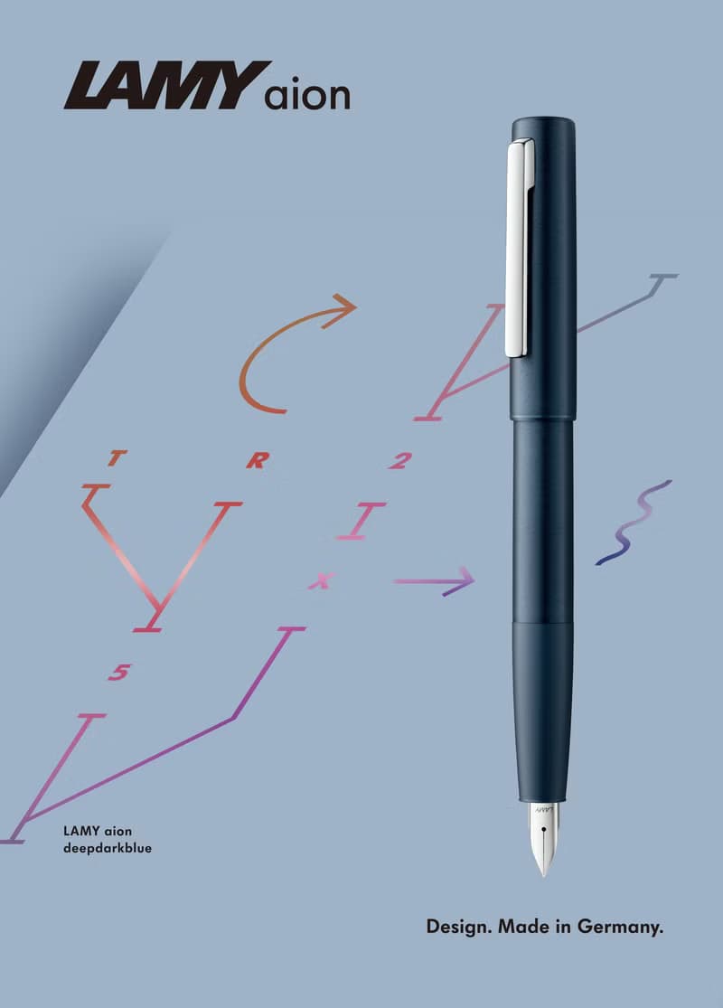 【雷雕免費刻字】LAMY 鋼珠筆禮盒 / aion 永恆系列  - 湛藍