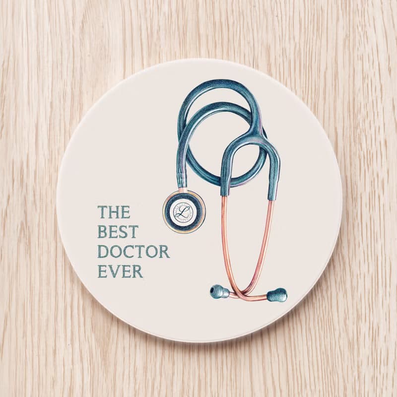 best doctor 聽診器杯墊, 感謝醫師禮物 實習醫師 授袍 醫學生