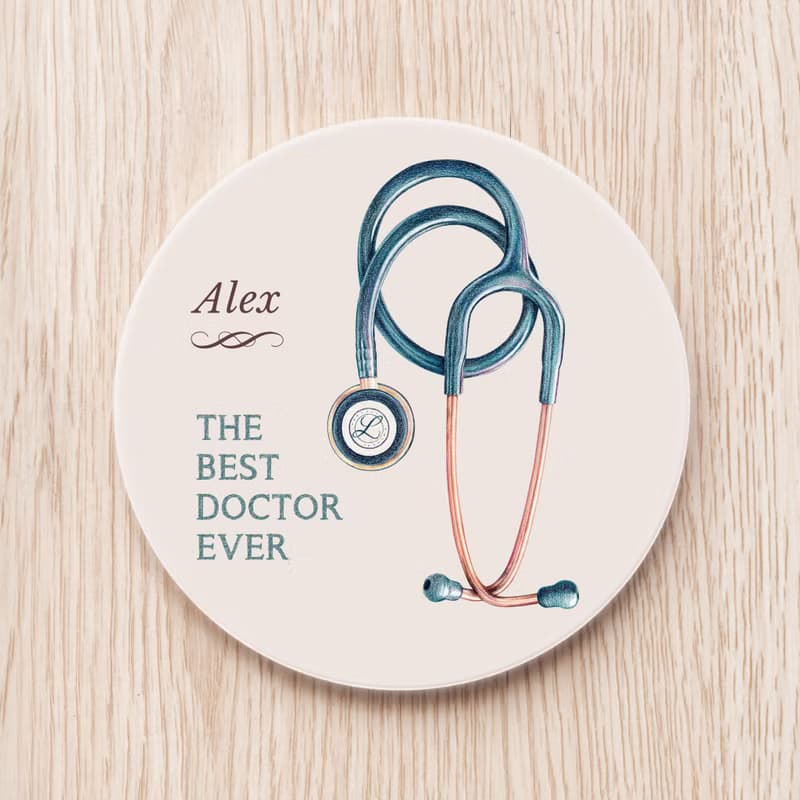 best doctor 聽診器杯墊, 感謝醫師禮物 實習醫師 授袍 醫學生