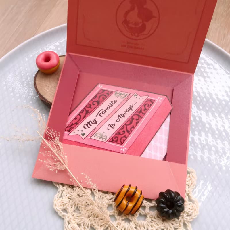 【Pin】復古巧克力盒 - 水彩插畫信封