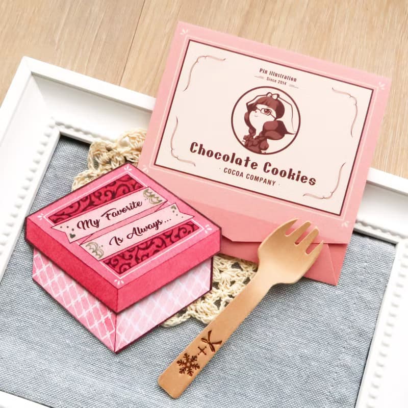 【Pin】復古巧克力盒 - 水彩插畫信封