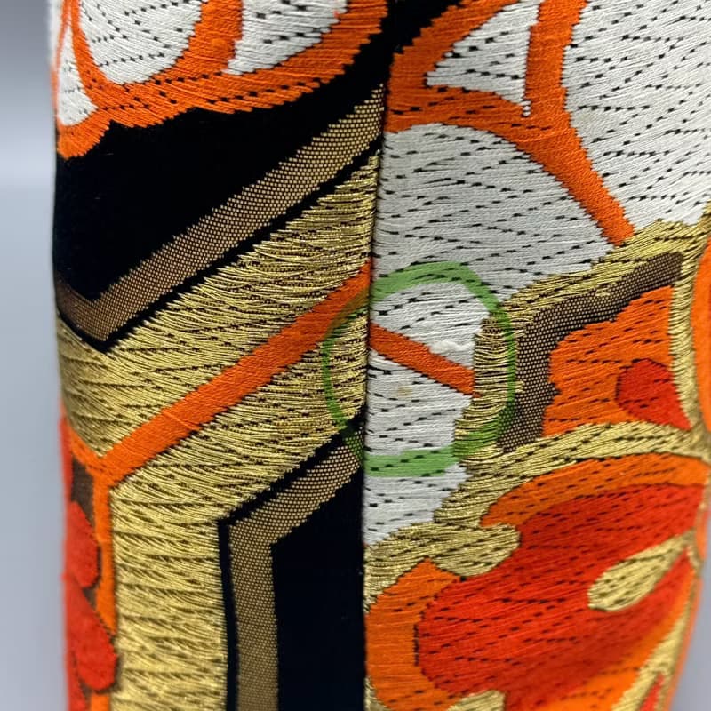 着物 帯 帯締め リメイク トートバッグ ハンドメイド 黒 帯締め
