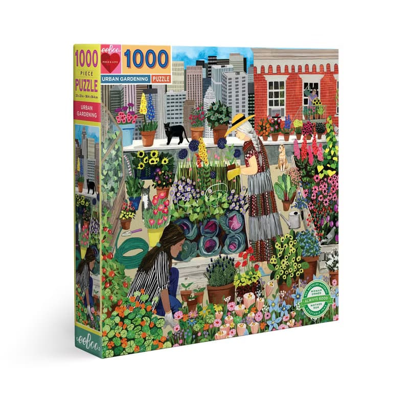eeBoo 1000片拼圖-都市花園 Urban Gardening  1000 Piece Puzzle