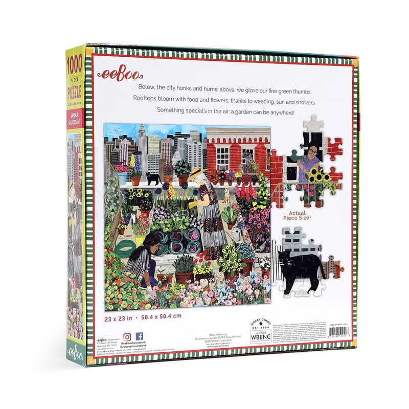 eeBoo 1000片拼圖-都市花園 Urban Gardening  1000 Piece Puzzle