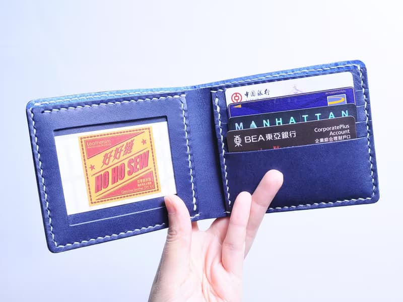 織皮4咭位相片短夾 好好縫 皮革材料包 意大利 植鞣 銀包 情人節