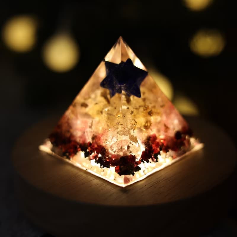 【限量】梅爾卡巴-麥達昶(青金石)奧剛金字塔Orgonite奧根塔水晶