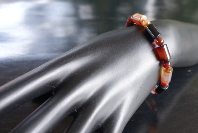 天然瑪瑙管珠 17.3克 手鍊 手串 瑪瑙手串 缐珠 天然瑪瑙 天珠