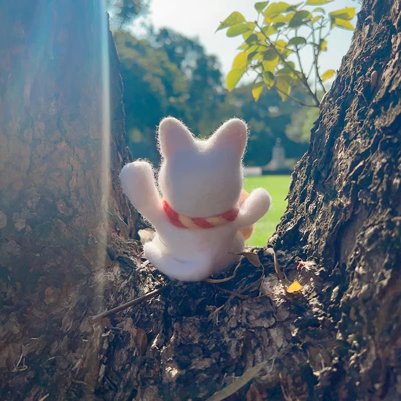 兔包製純手工招財貓羊毛氈 新年開運小物