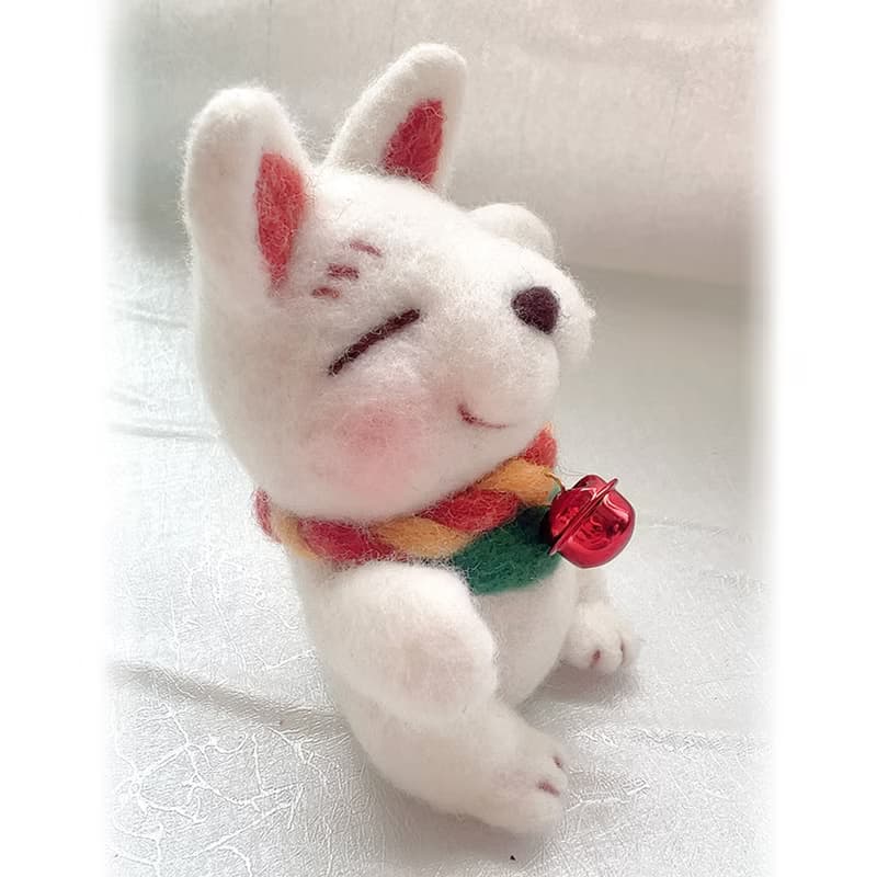 兔包製純手工招財貓羊毛氈 新年開運小物