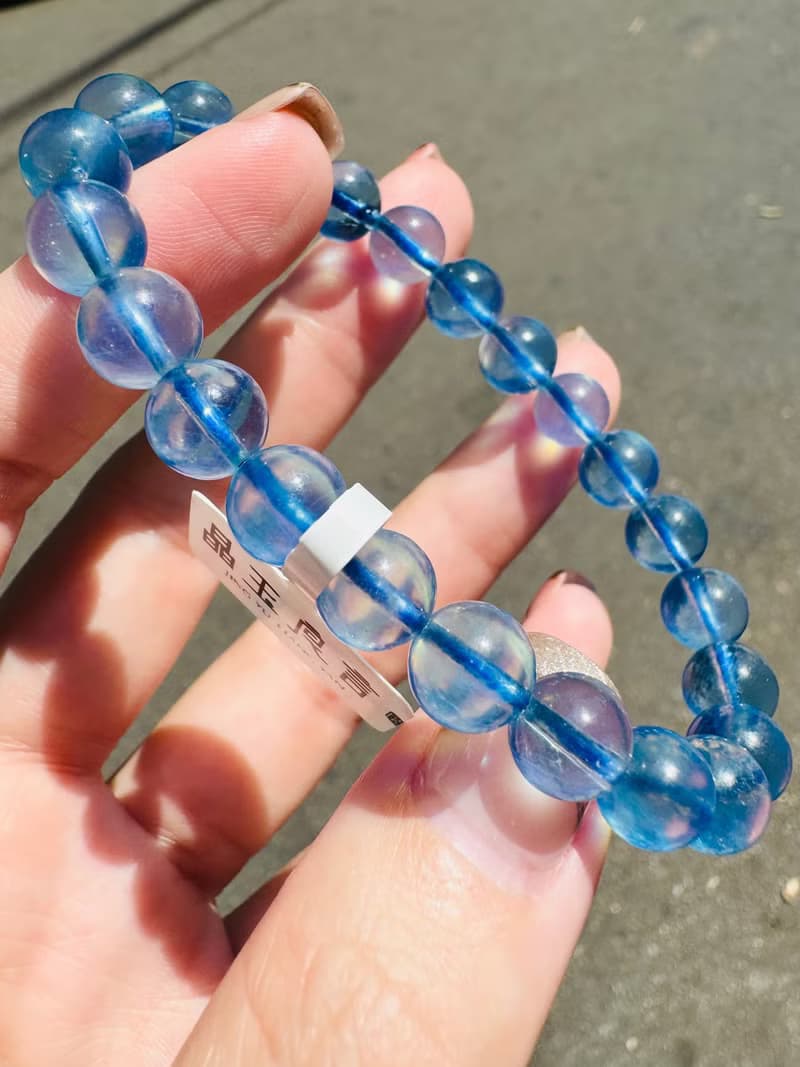 畢業級冰體天空藍海藍寶7.8-8.2mm17.18g平衡情緒減緩壓力溝通力