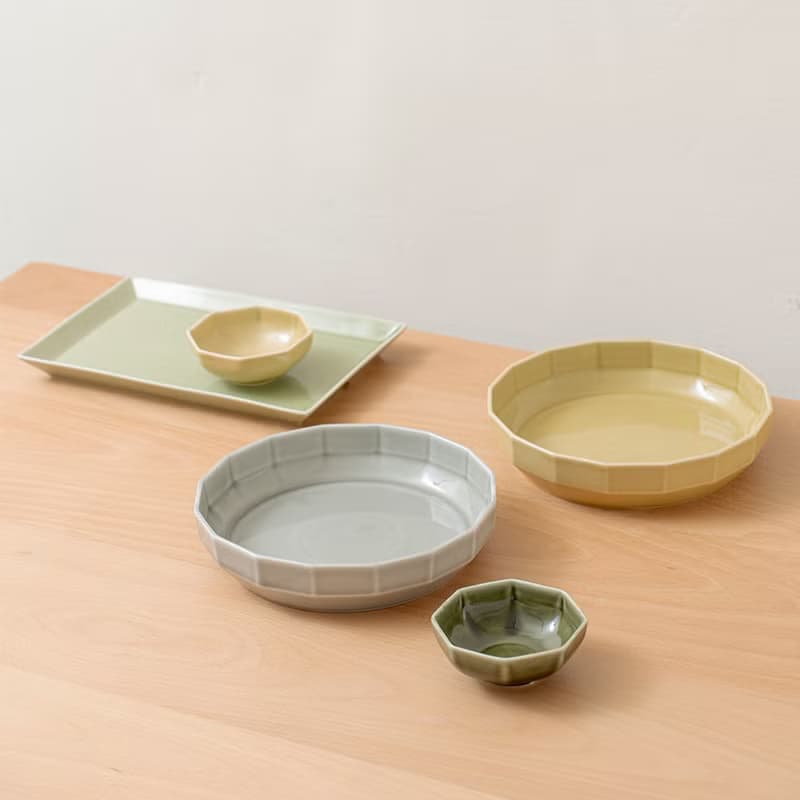 【入厝禮物】 十六角深皿 (18cm) /金善窯