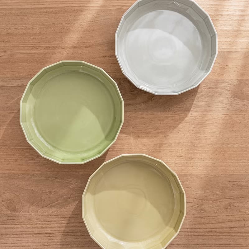 【入厝禮物】 十六角深皿 (18cm) /金善窯