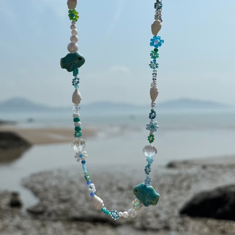 zi2.rennt串珠|Sazae|串珠項鍊 手作項鍊 海邊度假風