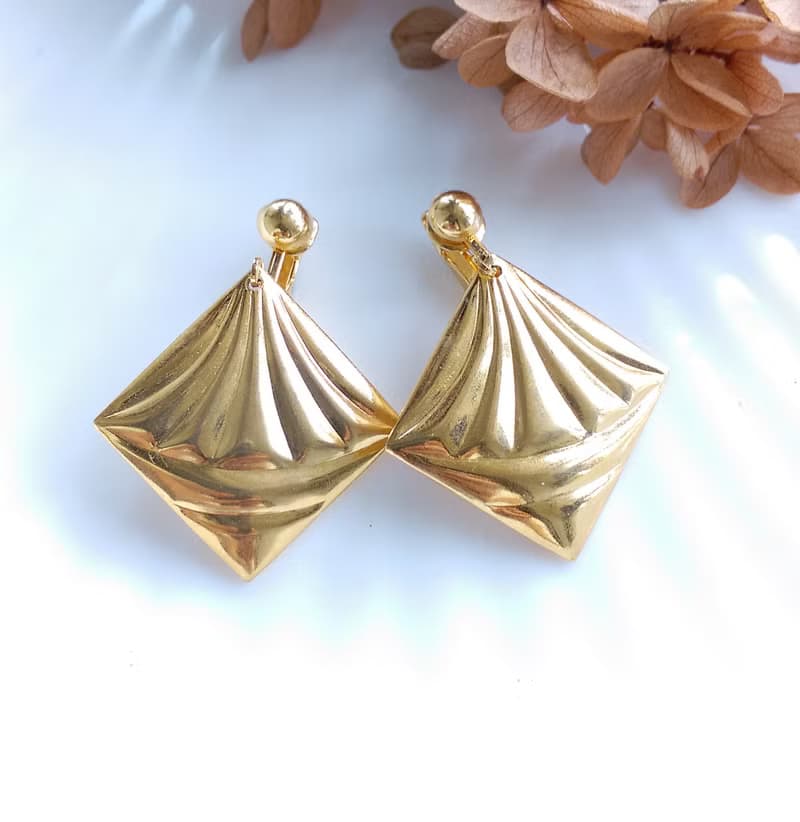 Vintage Jewelry 西洋古董飾品  摩登垂墜都會風采 夾式耳環