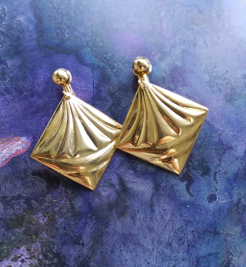 Vintage Jewelry 西洋古董飾品  摩登垂墜都會風采 夾式耳環