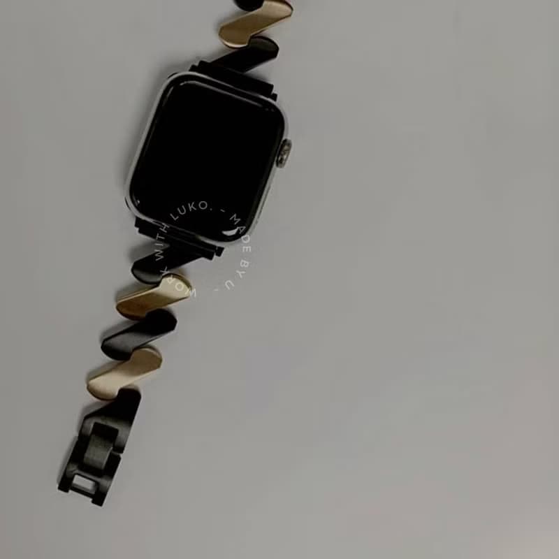 Apple Watch 一字撞色霧面不鏽鋼錶帶