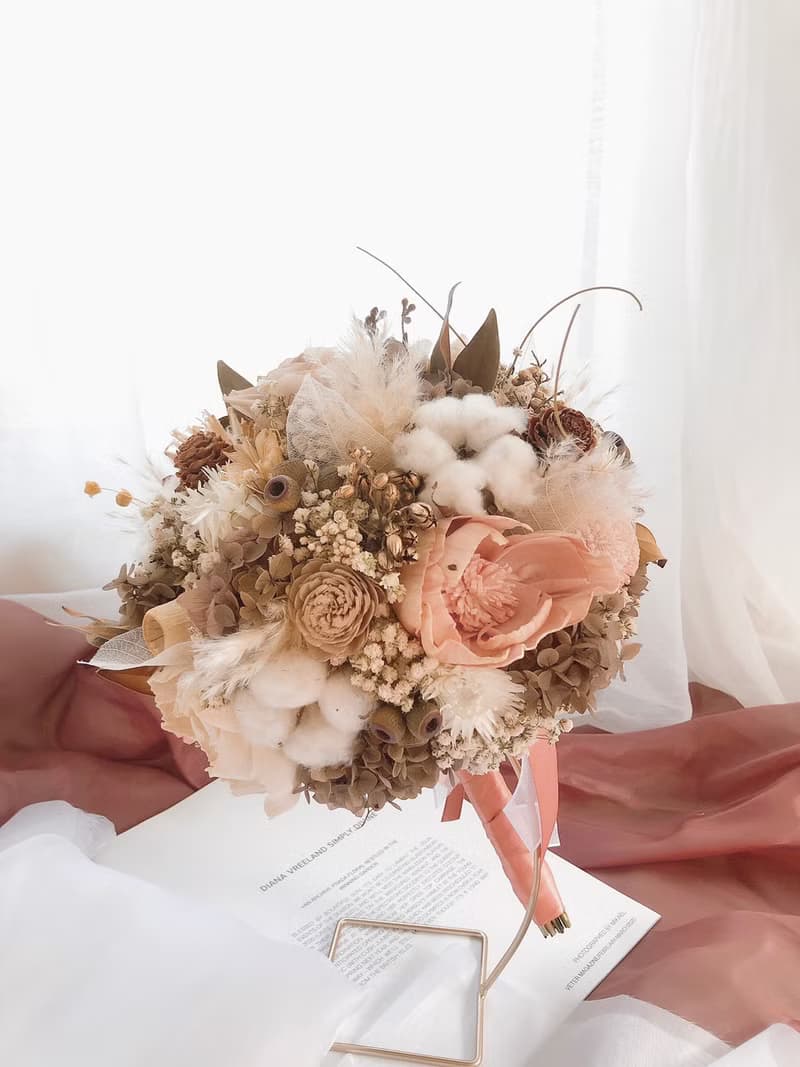 永生花 永生玫瑰花 乾燥花 新娘捧花 拍照花束 求婚花束 婚禮公證