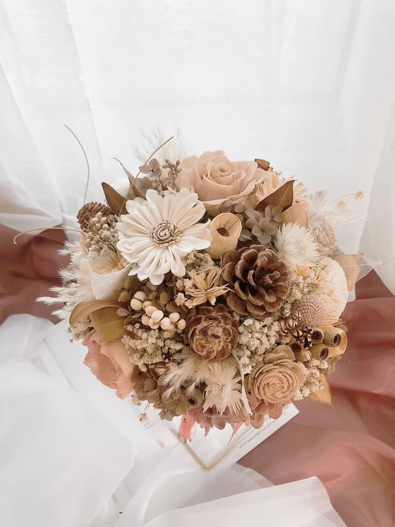 永生花 永生玫瑰花 乾燥花 新娘捧花 拍照花束 求婚花束 婚禮公證