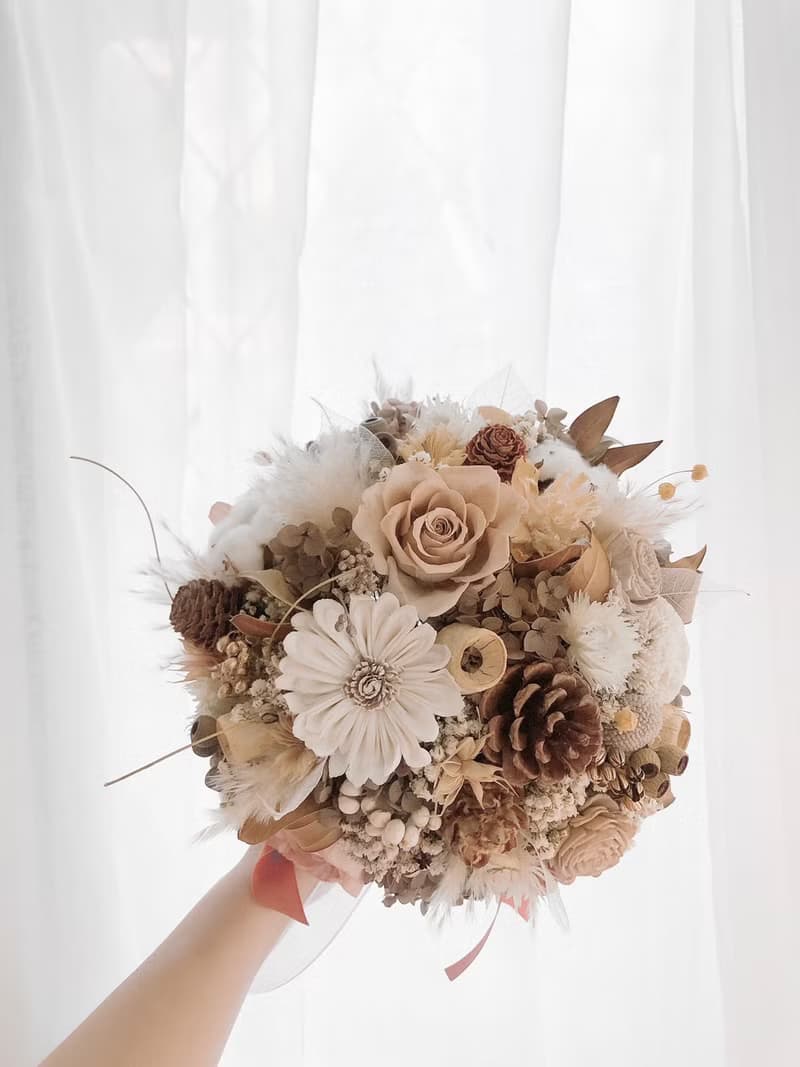 永生花 永生玫瑰花 乾燥花 新娘捧花 拍照花束 求婚花束 婚禮公證
