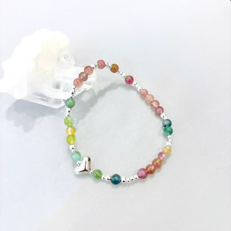 Ops Tourmaline Gemstone Silver-碧璽/純銀/手鍊/限定/高品