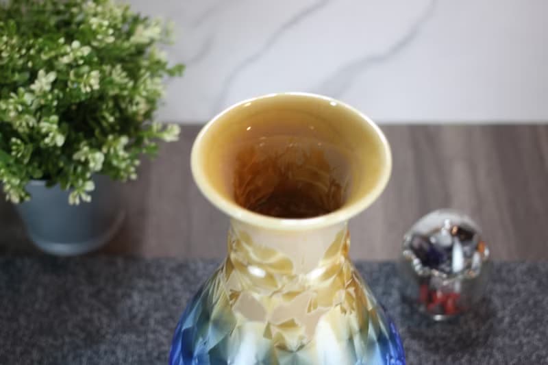 【送禮好物】高25cm 結晶釉 花瓶 鶯歌葉敏祥作品 花器