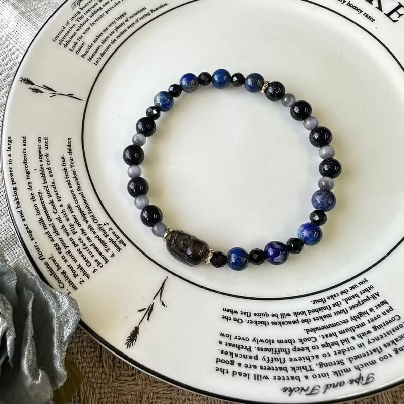 開運金運石貔貅彈性手鍊