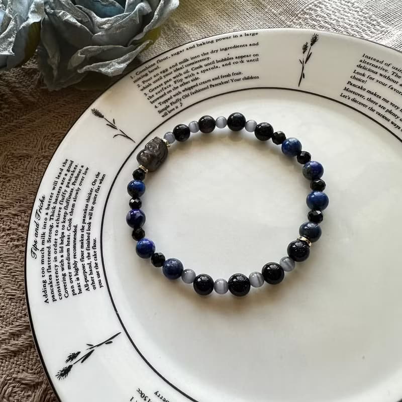 開運金運石貔貅彈性手鍊