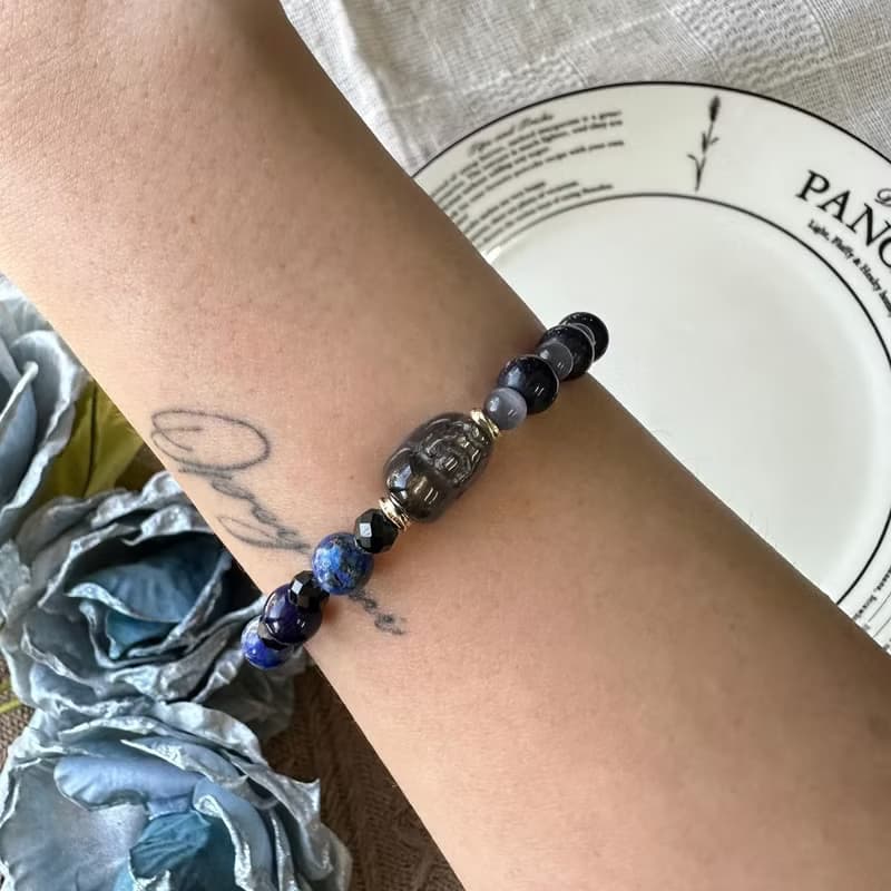 開運金運石貔貅彈性手鍊