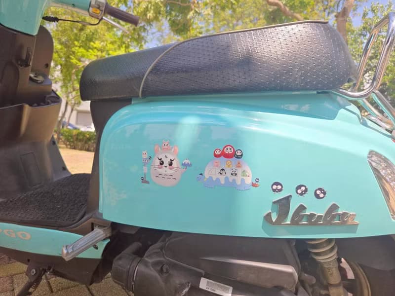 療癒トトロ 招財貓 車貼 文具 筆電 手機殼 行李箱 水壺 鐵盒貼紙