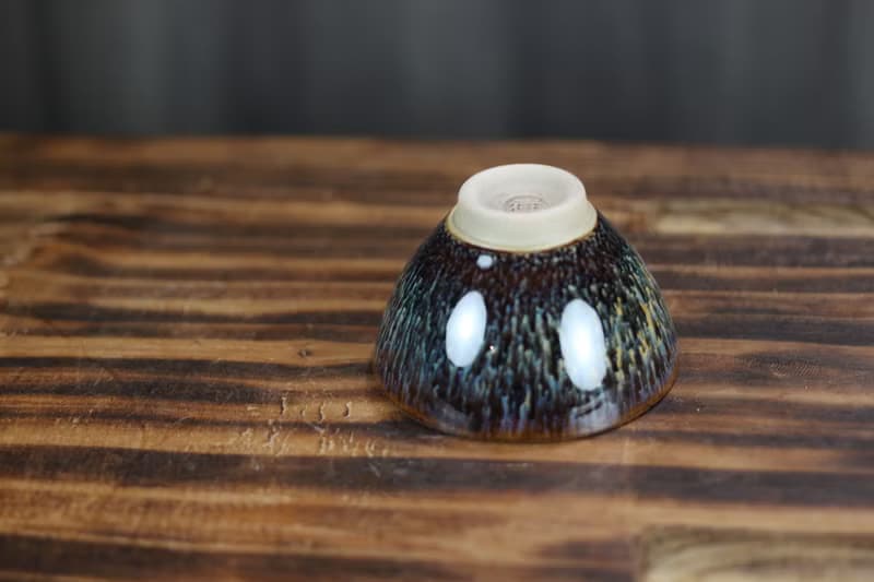 【母親節禮物】45ml 錯落 天目釉 中式小茶杯 鶯歌名家葉敏祥作