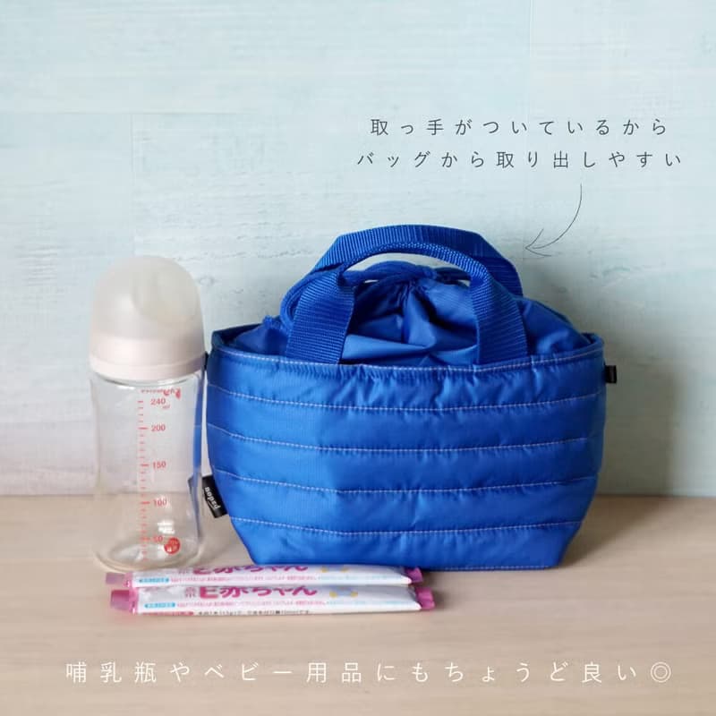 Ecorip 保冷巾着トート XS 保冷 保温 軽量 撥水 丸洗い可能 折り畳み可能 ショルダー バッグインバッグ アウトドア 学校 通勤 ジム 散歩 日本製