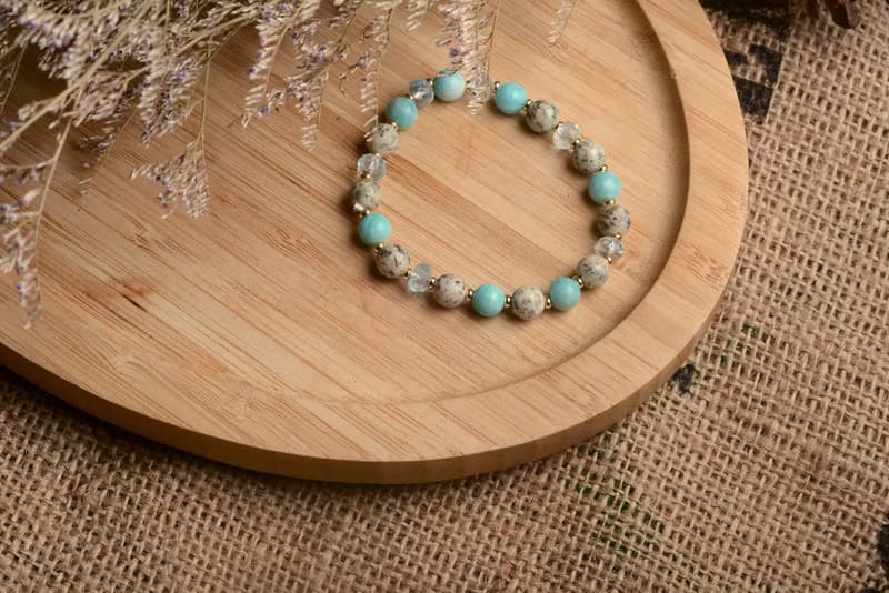 【神山晶礦】K2BLUE天河托帕手串/K2BLUE/天河石/托帕石