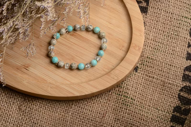 【神山晶礦】K2BLUE天河托帕手串/K2BLUE/天河石/托帕石