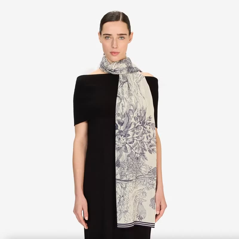 【INOUI EDITIONS】HISTOIRE 羊毛圍巾70 - 白