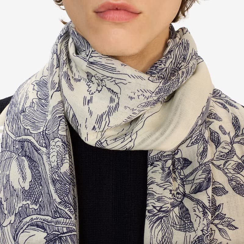 【INOUI EDITIONS】HISTOIRE 羊毛圍巾70 - 白