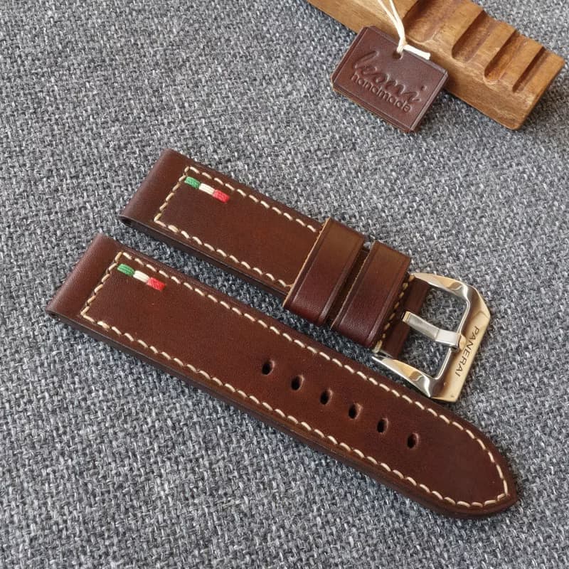 Brown ITA Watch Strap, Panerai PAM style, genuine leather