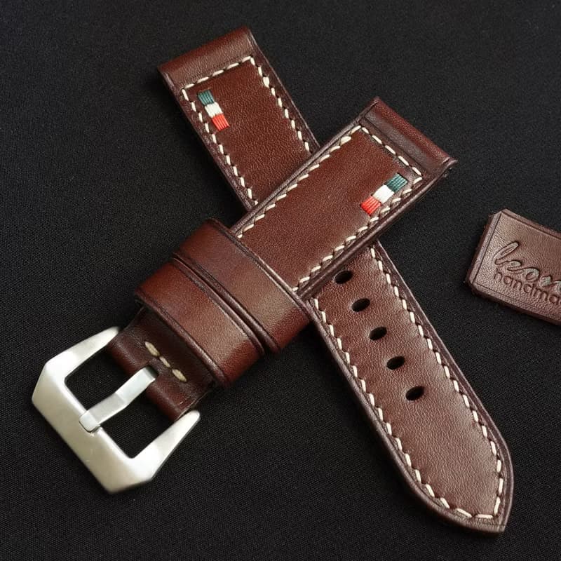 Brown ITA Watch Strap, Panerai PAM style, genuine leather