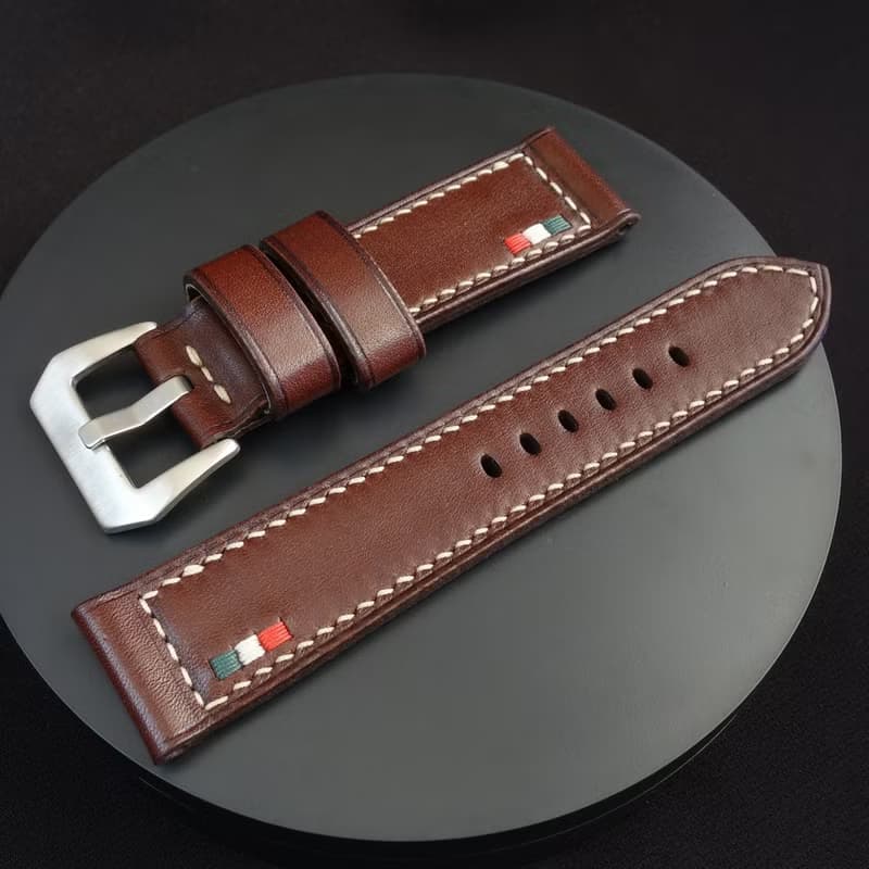 Brown ITA Watch Strap, Panerai PAM style, genuine leather